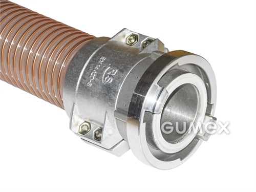 STORZ-AGRO Bajonettkupplung Typ B mit Schellen, für AIRDUC PUR 356 FOOD REINFORCED, DN75, Aluminium, 